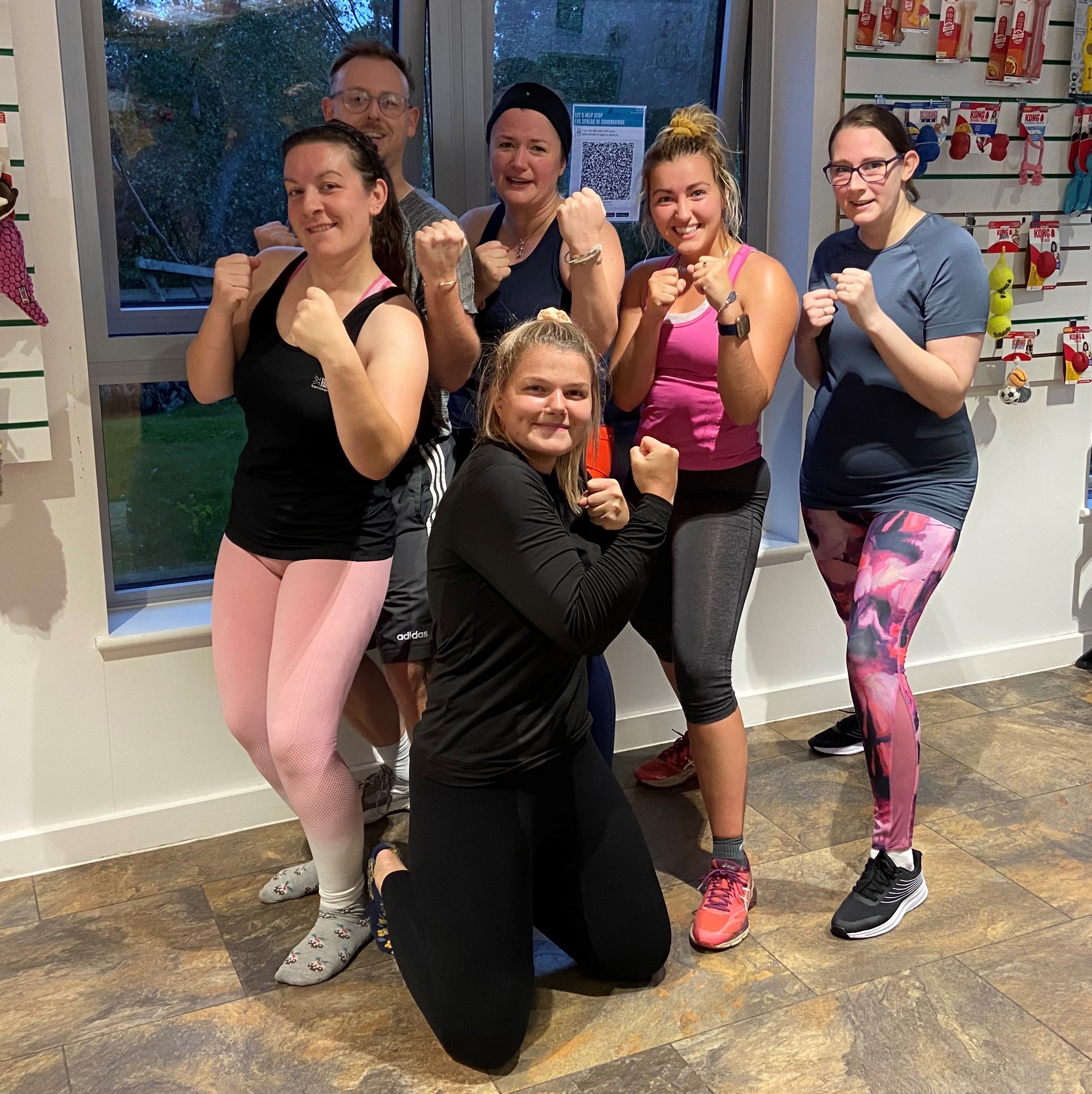 Laura leads workouts at Woodward